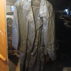 Men's Black Leather Coat